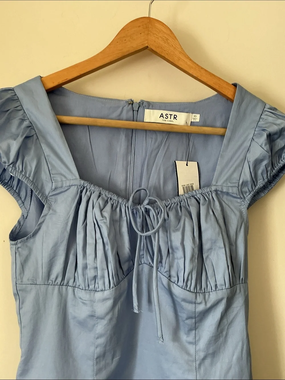 ASTR from NORDSTROM Women’s Light Blue Puff Sleeve Dress